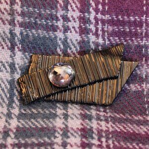 Purple Fused Glass Brooch Pin